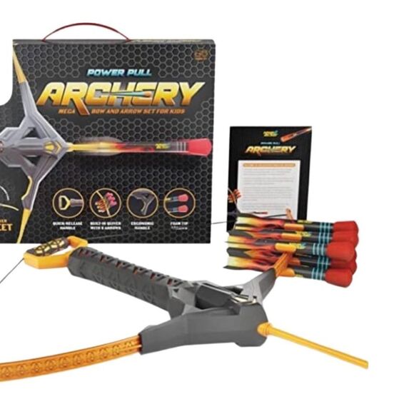 Ninja Blast Power Pull Archery Mega Bow and Arrow Set For Kids 6+    - Picture 10 of 11